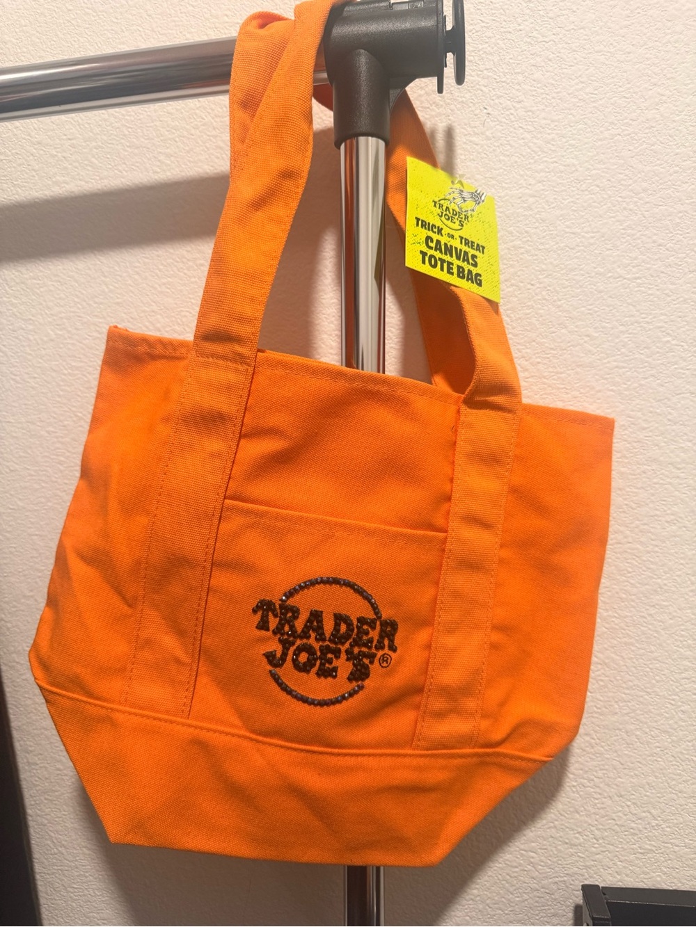 Trader Joe's Orange Canvas Tote Bag - Picture 1 of 4